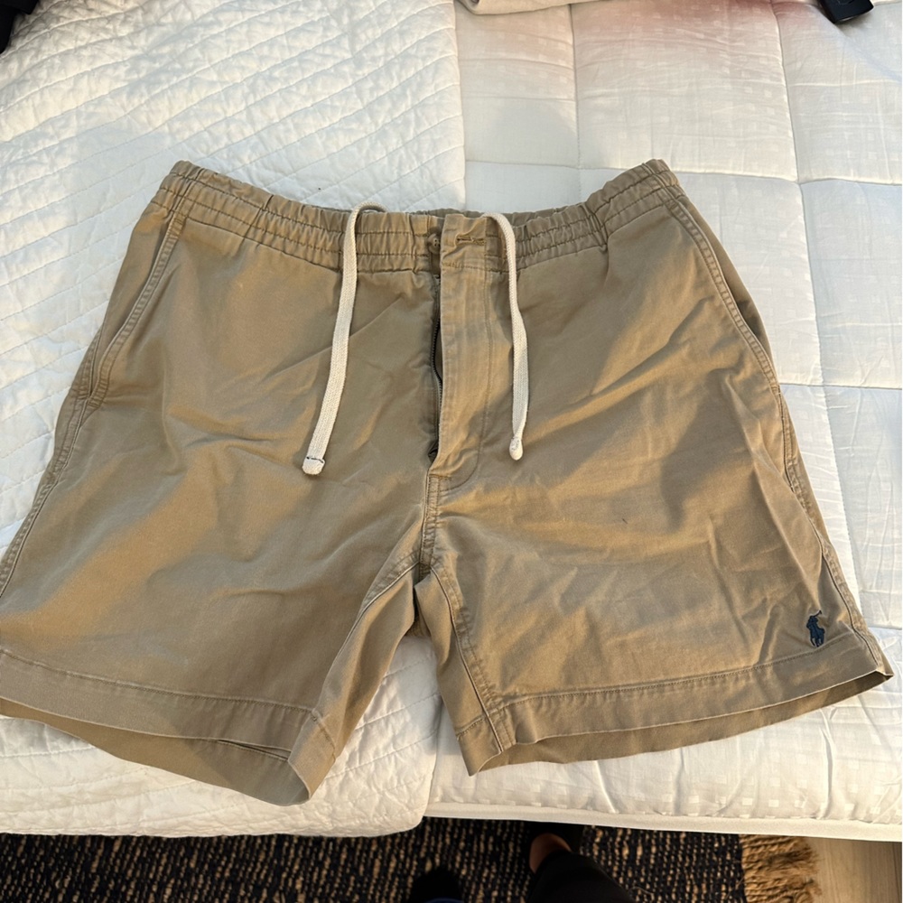 Mens chino shorts with drawstring